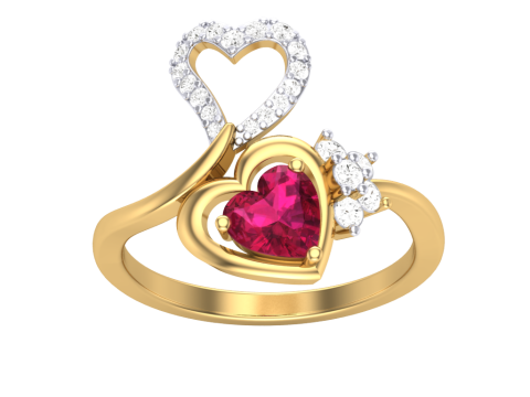 Printable 3D jewelry model of Lady diamond ring 3Dモデル