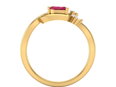 Printable 3D jewelry model of Lady diamond ring 3Dモデル