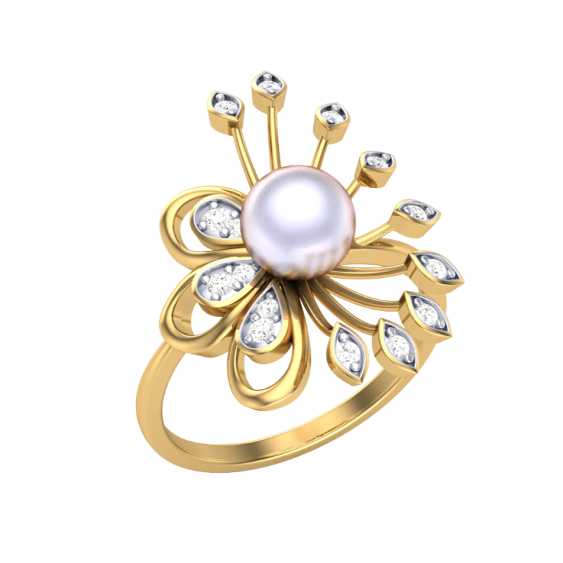 Printable 3D jewelry model of Lady diamond ring Modello 3D .c4d .max .obj .3ds .fbx .stl .blend