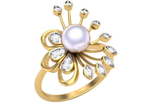 Printable 3D jewelry model of Lady diamond ring Modelo 3D
