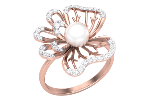 Printable 3D jewelry model of Lady diamond ring 3D Model