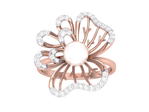 Printable 3D jewelry model of Lady diamond ring 3D Model