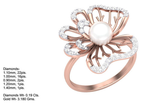 Printable 3D jewelry model of Lady diamond ring 3D Model
