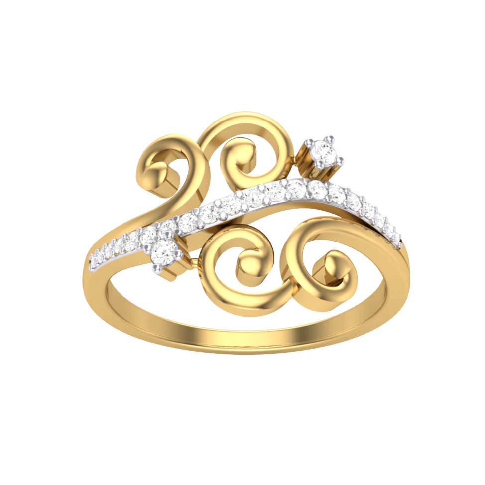 Printable 3D jewelry model of Lady diamond ring 3D Model .c4d .max .obj .3ds .fbx .stl .blend 