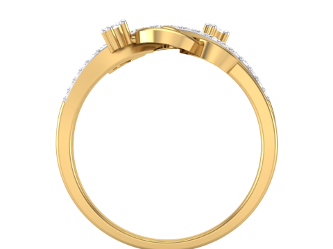 Printable 3D jewelry model of Lady diamond ring 3D Модель
