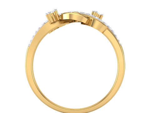 Printable 3D jewelry model of Lady diamond ring 3D Model