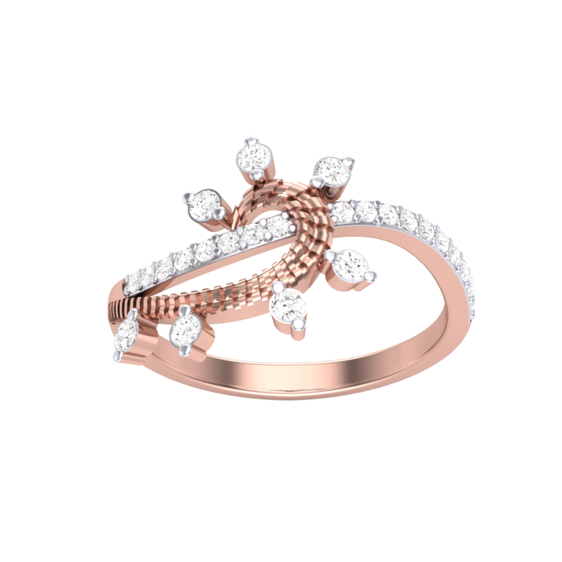 Printable 3D jewelry model of Lady diamond ring 3D Model .c4d .max .obj .3ds .fbx .stl .blend 