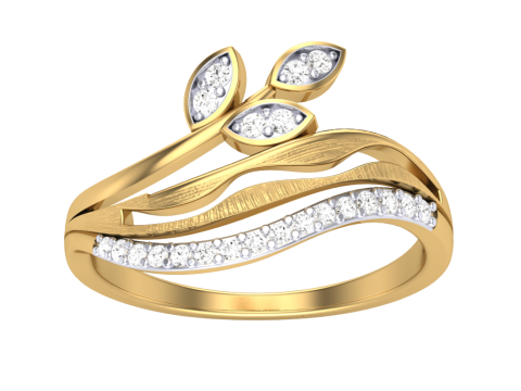 Printable 3D jewelry model of Lady diamond ring Model 3D