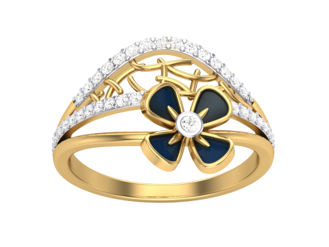 Printable 3D jewelry model of Lady diamond ring 3D मॉडल