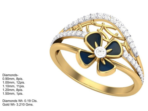 Printable 3D jewelry model of Lady diamond ring 3D Modell