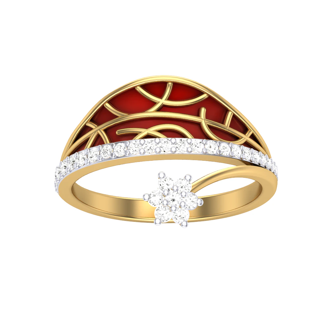 Printable 3D jewelry model of Lady diamond ring 3D Model .c4d .max .obj .3ds .fbx .stl .blend 