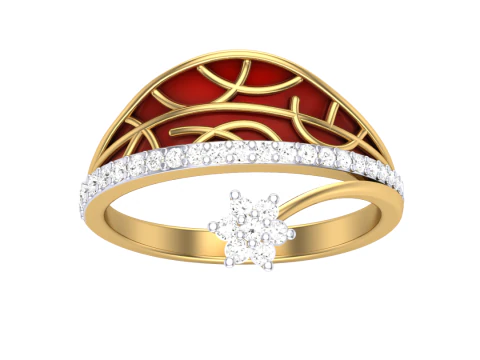 Printable 3D jewelry model of Lady diamond ring 3D Model