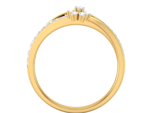 Printable 3D jewelry model of Lady diamond ring 3D 모델