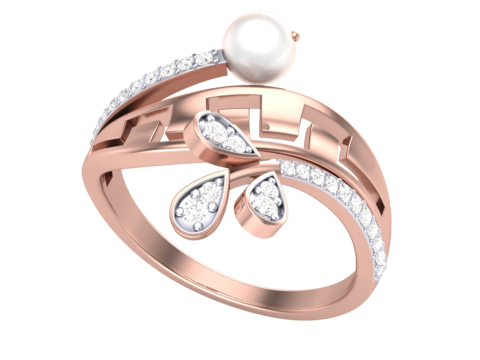 Printable 3D jewelry model of Lady diamond ring 3D मॉडल