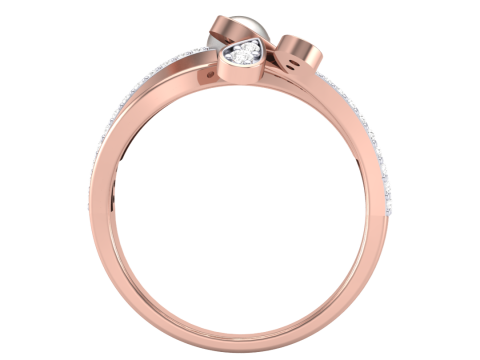 Printable 3D jewelry model of Lady diamond ring 3D मॉडल