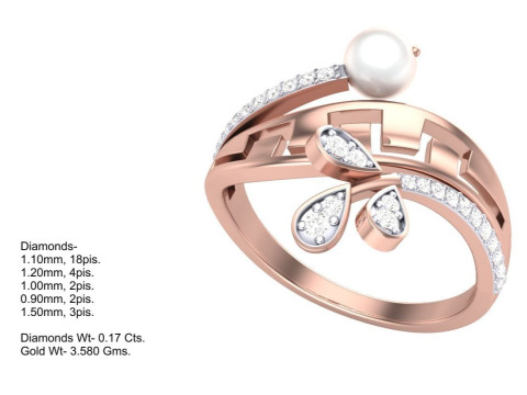 Printable 3D jewelry model of Lady diamond ring 3D मॉडल