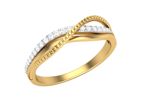 Printable 3D jewelry model of Lady diamond ring 3D Model