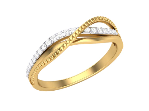 Printable 3D jewelry model of Lady diamond ring 3D Model