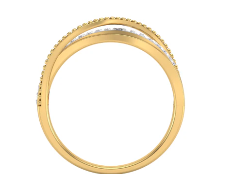 Printable 3D jewelry model of Lady diamond ring 3D Model