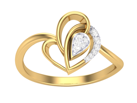 Printable 3D jewelry model of Lady diamond ring Modello 3D