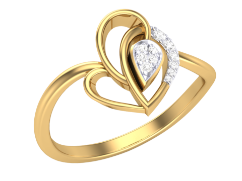 Printable 3D jewelry model of Lady diamond ring 3D Model