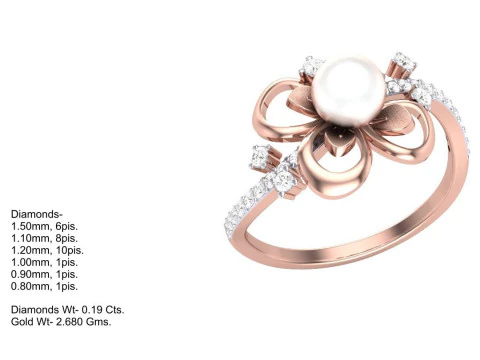 Printable 3D jewelry model of Lady diamond ring 3D Model