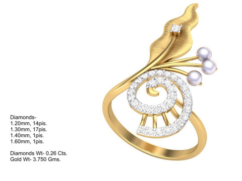 Printable 3D jewelry model of Lady diamond ring 3D Модель