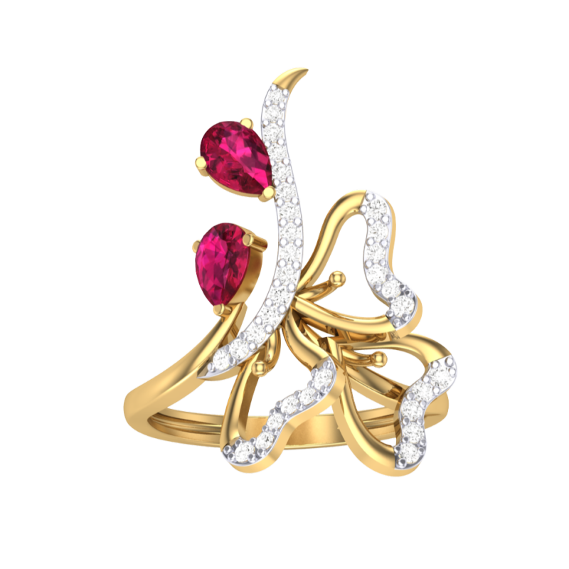 Printable 3D jewelry model of Lady diamond ring Model 3D .c4d .max .obj .3ds .fbx .stl .blend 