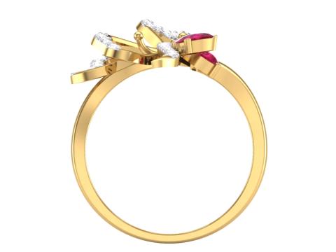 Printable 3D jewelry model of Lady diamond ring Model 3D
