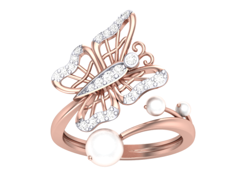 Printable 3D jewelry model of Lady diamond ring Model 3D