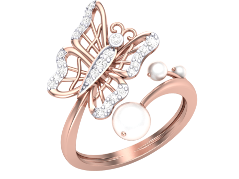 Printable 3D jewelry model of Lady diamond ring Modelo 3D