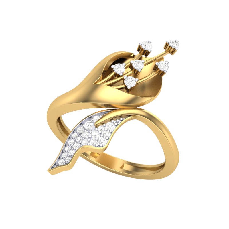 Printable 3D jewelry model of Lady diamond ring 3D Modell .c4d .max .obj .3ds .fbx .stl .blend