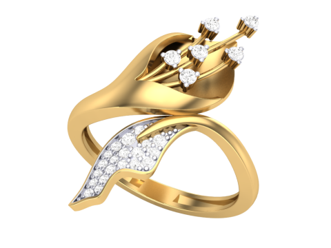 Printable 3D jewelry model of Lady diamond ring 3D Model