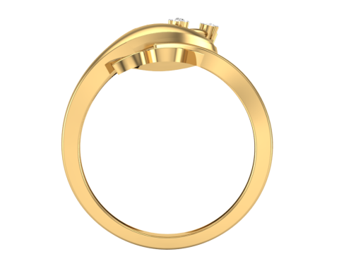 Printable 3D jewelry model of Lady diamond ring 3D Modell