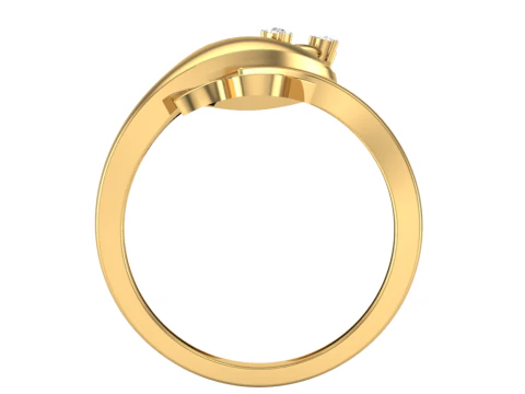 Printable 3D jewelry model of Lady diamond ring 3D Model