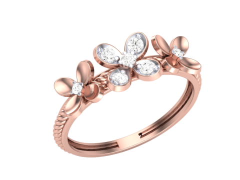 Printable 3D jewelry model of Lady diamond ring Model 3D