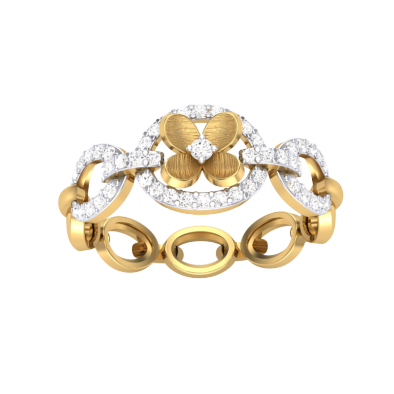 Printable 3D jewelry model of Lady diamond ring 3D Model .c4d .max .obj .3ds .fbx .stl .blend 