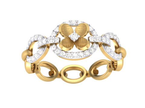 Printable 3D jewelry model of Lady diamond ring 3D मॉडल