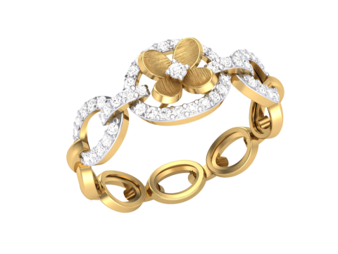 Printable 3D jewelry model of Lady diamond ring 3D Model