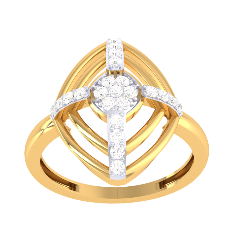 Printable 3D jewelry model of Lady diamond ring 3D 模型 .c4d .max .obj .3ds .fbx .stl .blend