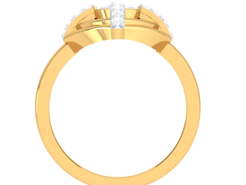 Printable 3D jewelry model of Lady diamond ring 3D Model