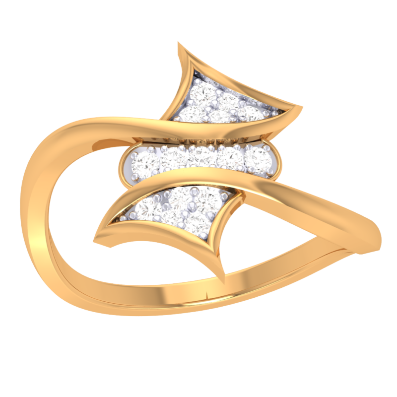 Printable 3D jewelry model of Lady diamond ring Modèle 3D .c4d .max .obj .3ds .fbx .stl .blend