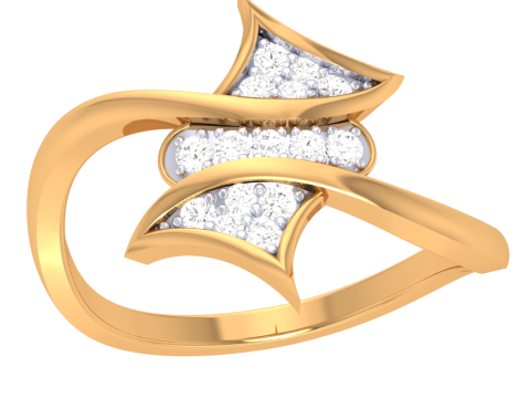 Printable 3D jewelry model of Lady diamond ring 3Dモデル