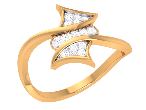 Printable 3D jewelry model of Lady diamond ring Modèle 3D
