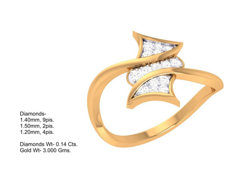 Printable 3D jewelry model of Lady diamond ring Modèle 3D
