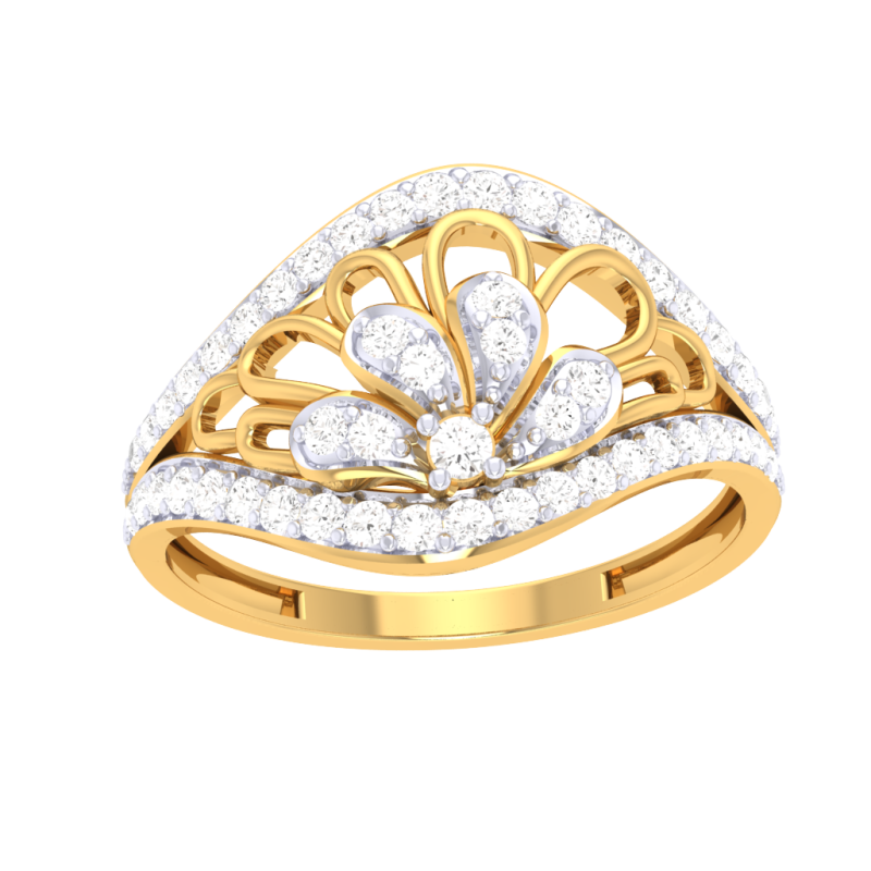 Printable 3D jewelry model of Lady diamond ring 3D Model .c4d .max .obj .3ds .fbx .stl .blend 