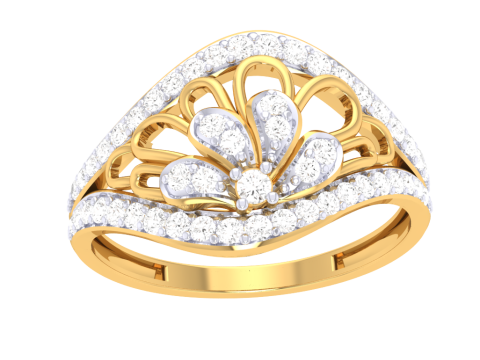 Printable 3D jewelry model of Lady diamond ring Model 3D