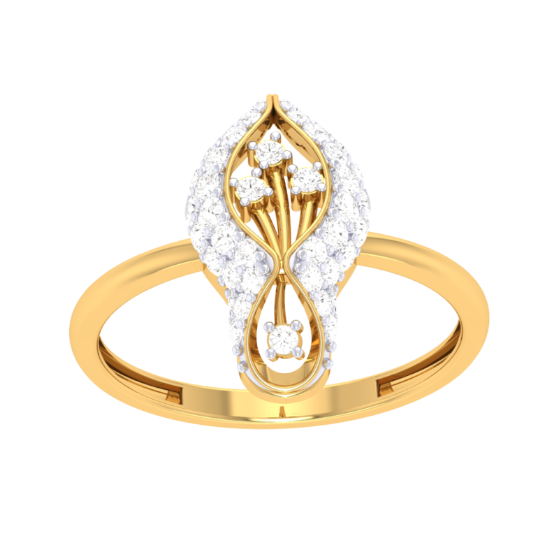 Printable 3D jewelry model of Lady diamond ring 3D मॉडल .c4d .max .obj .3ds .fbx .stl .blend
