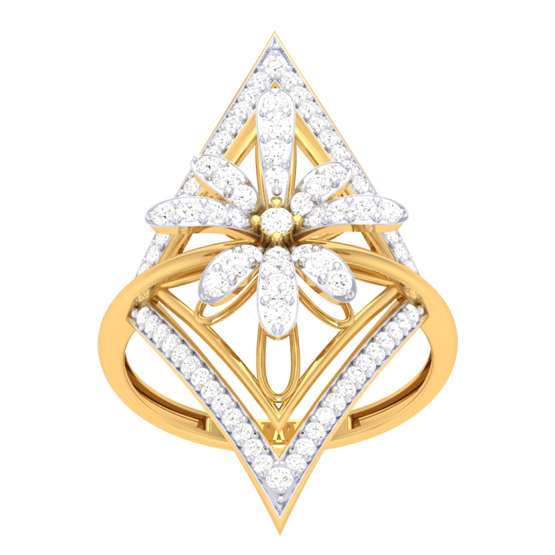 Printable 3D jewelry model of Lady diamond ring 3D Model .c4d .max .obj .3ds .fbx .stl .blend 