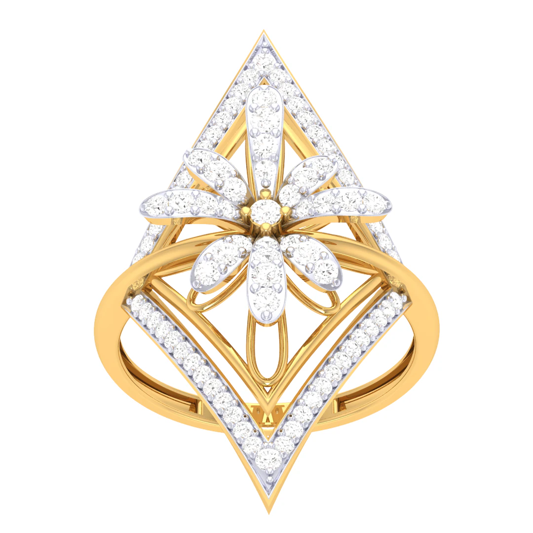 Printable 3D jewelry model of Lady diamond ring 3D Model .c4d .max .obj .3ds .fbx .stl .blend 
